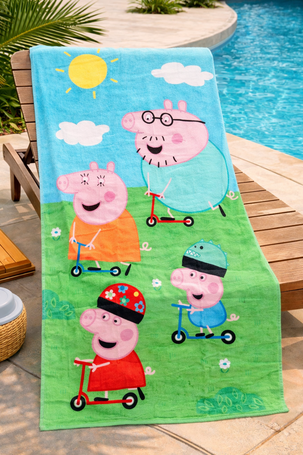 Peppa Pig Family Fun Kids Beach & Bath Towel