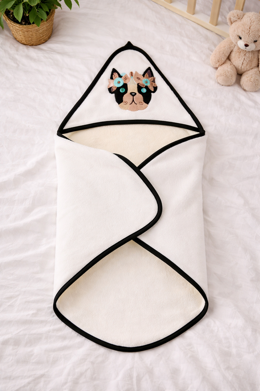 Dog White Hooded Towel