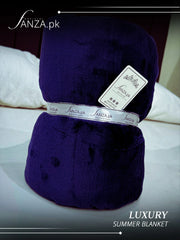 Dark blue Luxury AC Dyed Fleece Blanket