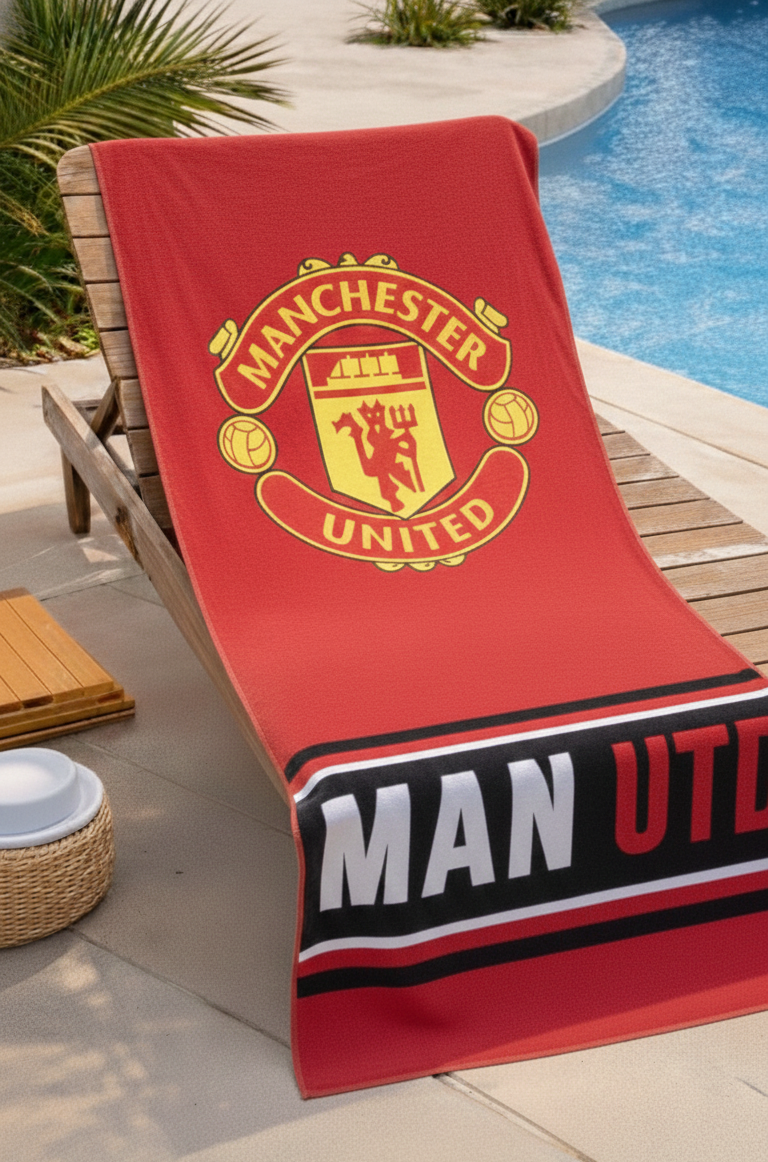 Manchester United MAN UTD Red Pool & Beach Towel