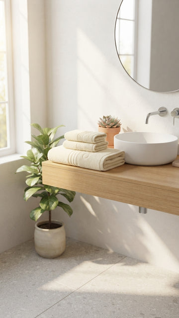 CK Cotton Bath Towel Set Pack of 3 – Soft & Absorbent | 27×54 & 20×40 Inches