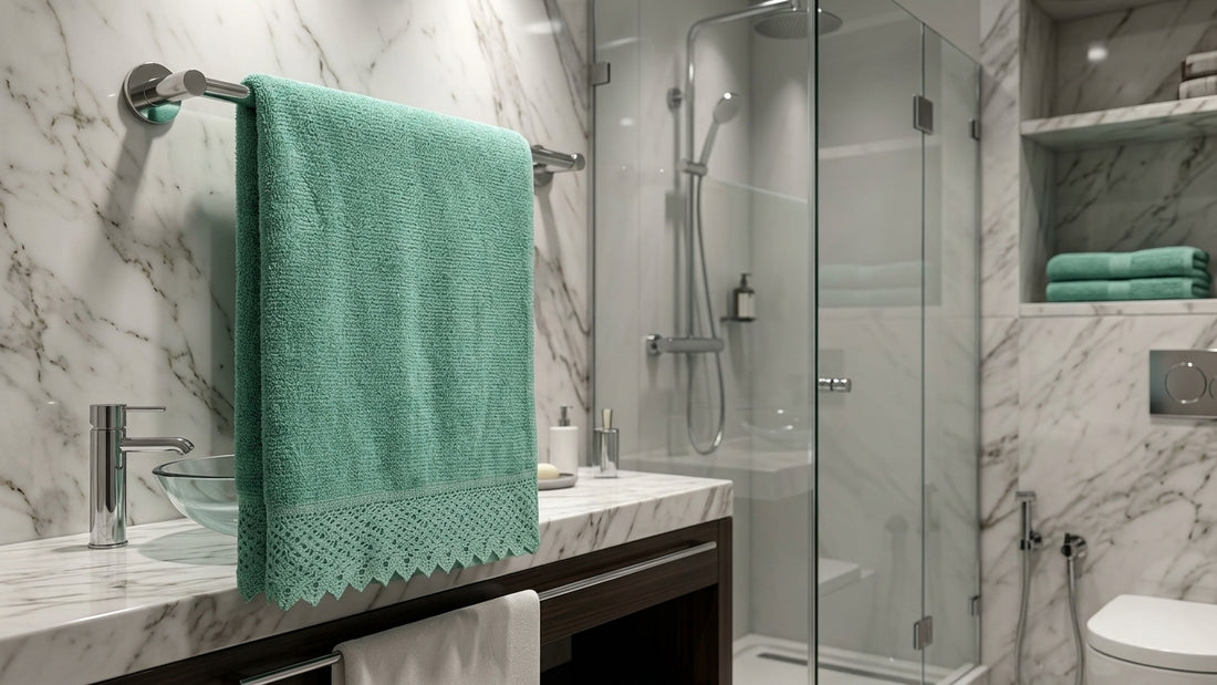 Cotton Bath Towel, Light Green, 27 × 54 Inches
