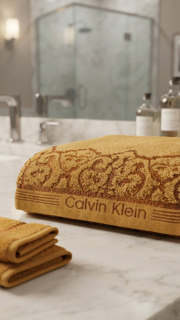 CK Cotton Bath Towel Set Pack of 3 – Soft & Absorbent | 27×54 & 20×40 Inches