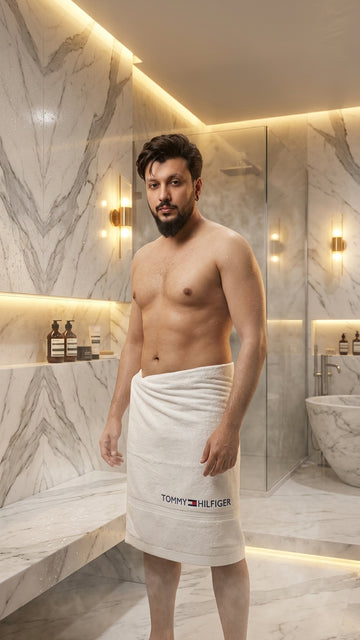 Tommy Hilfiger Bath Towel 500 GSM – Soft & Absorbent | 27×54 Inches