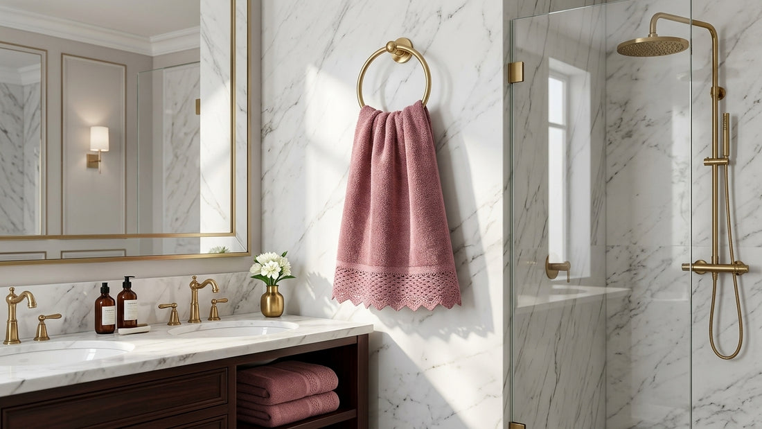 Cotton Bath Towel, Pink, 27 × 54 Inches