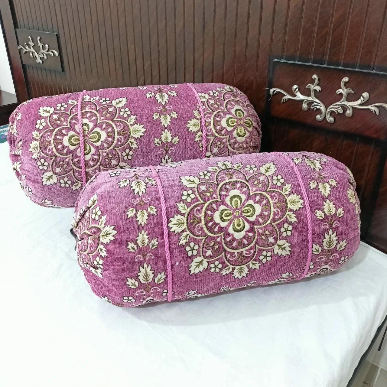 Velvet Jacquard* Round/GOLL Pillow Covers Pack of 2pcs