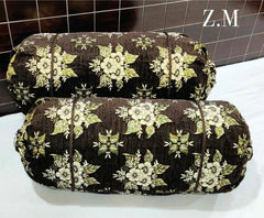 Velvet Jacquard* Round/GOLL Pillow Covers Pack of 2pcs