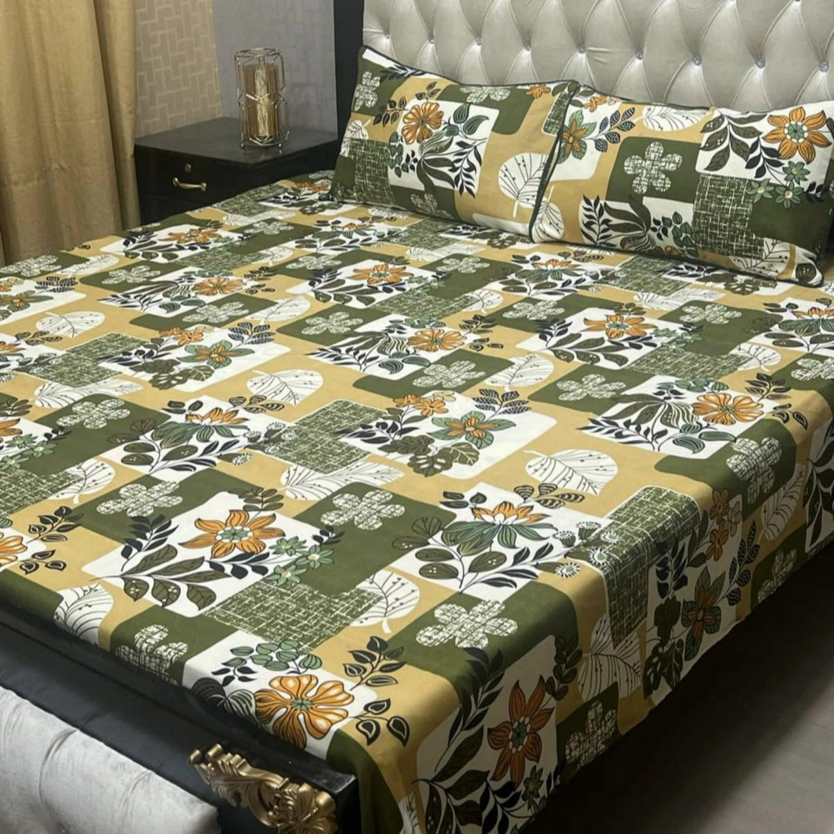 3D CRYSTAL COTTON BEDSHEET