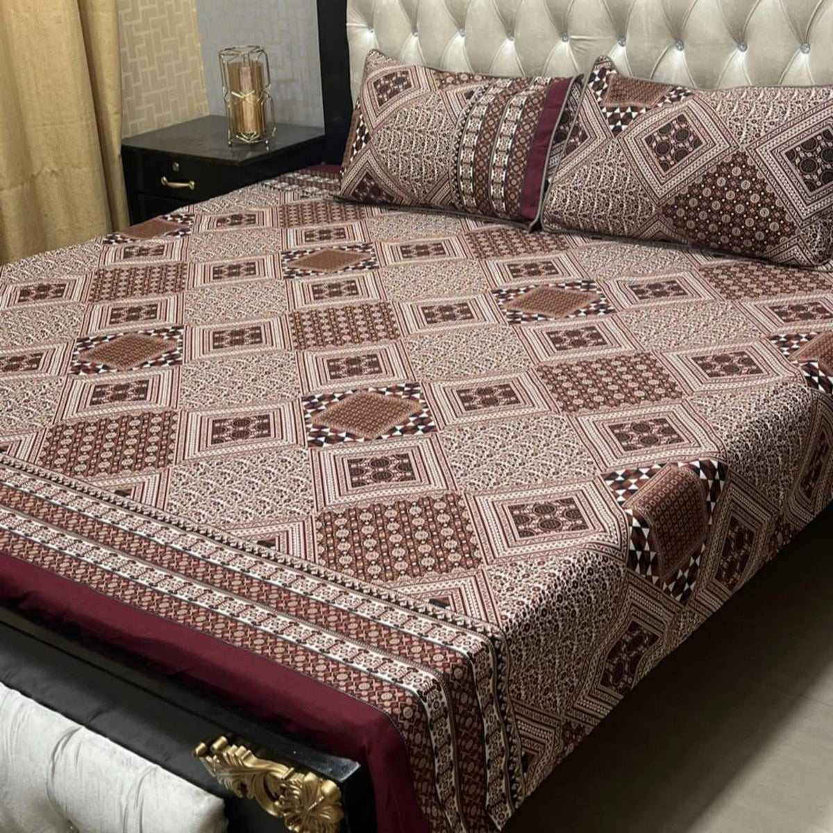3D CRYSTAL COTTON BEDSHEET