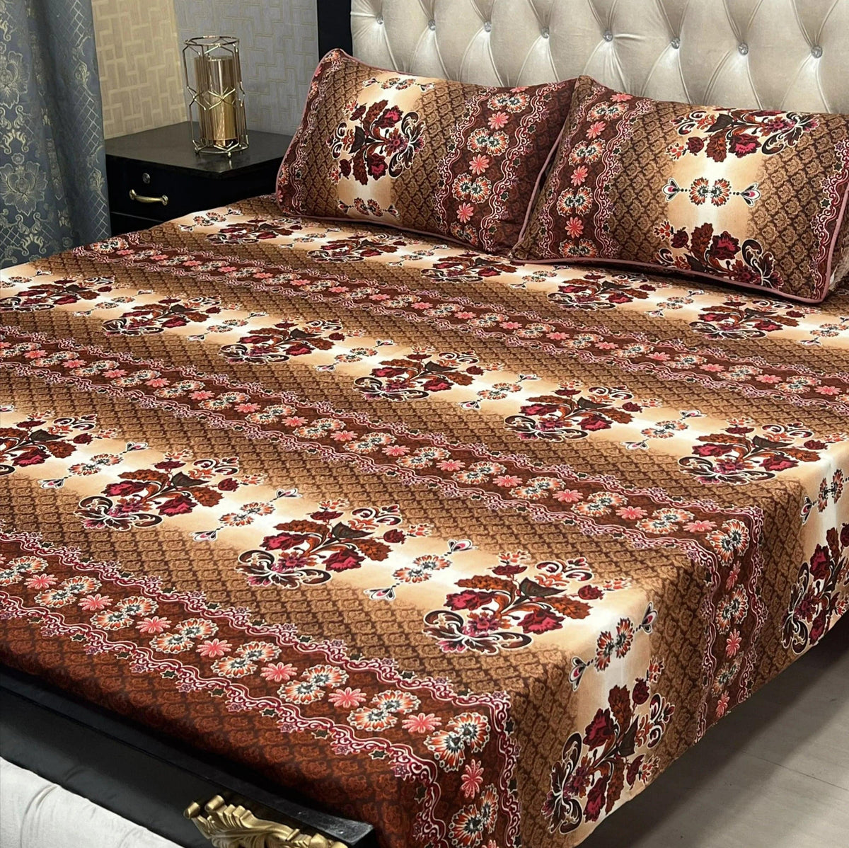 3D CRYSTAL COTTON BEDSHEET