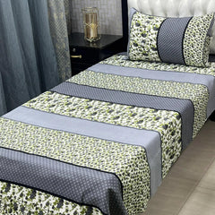 Luxurious Bedding Collection Vol 24 | Pure Soft 3D Crystal Cotton | 2 Single Size Bedsheets (90x60 Inches)