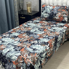 Luxurious Bedding Collection Vol 24 | Pure Soft 3D Crystal Cotton | 2 Single Size Bedsheets (90x60 Inches)