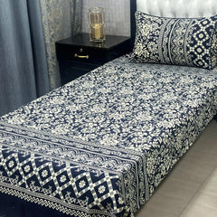 Luxurious Bedding Collection Vol 24 | Pure Soft 3D Crystal Cotton | 2 Single Size Bedsheets (90x60 Inches)