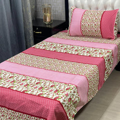 Luxurious Bedding Collection Vol 24 | Pure Soft 3D Crystal Cotton | 2 Single Size Bedsheets (90x60 Inches)