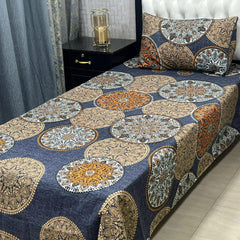Luxurious Bedding Collection Vol 24 | Pure Soft 3D Crystal Cotton | 2 Single Size Bedsheets (90x60 Inches)