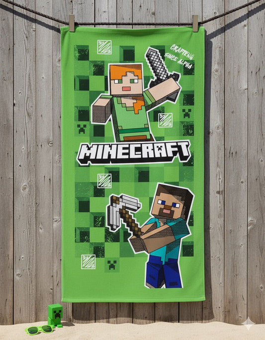 Minecraft Cartoon Towel – Perfect for Toddlers & Young Children
