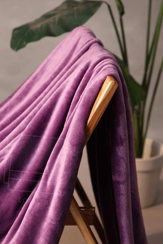 Elegant Embossed Blanket | Luxury Coral AC Fleece (LIGHT PURPLE)