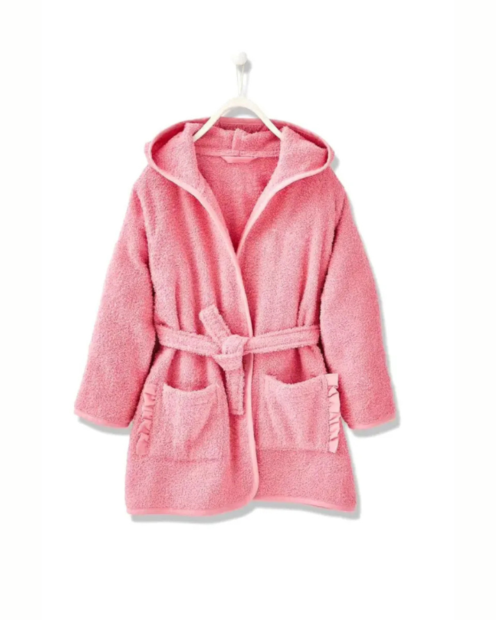 Unicorn Hooded Kids Bathrobe – Pink (Ages 6 to 8)