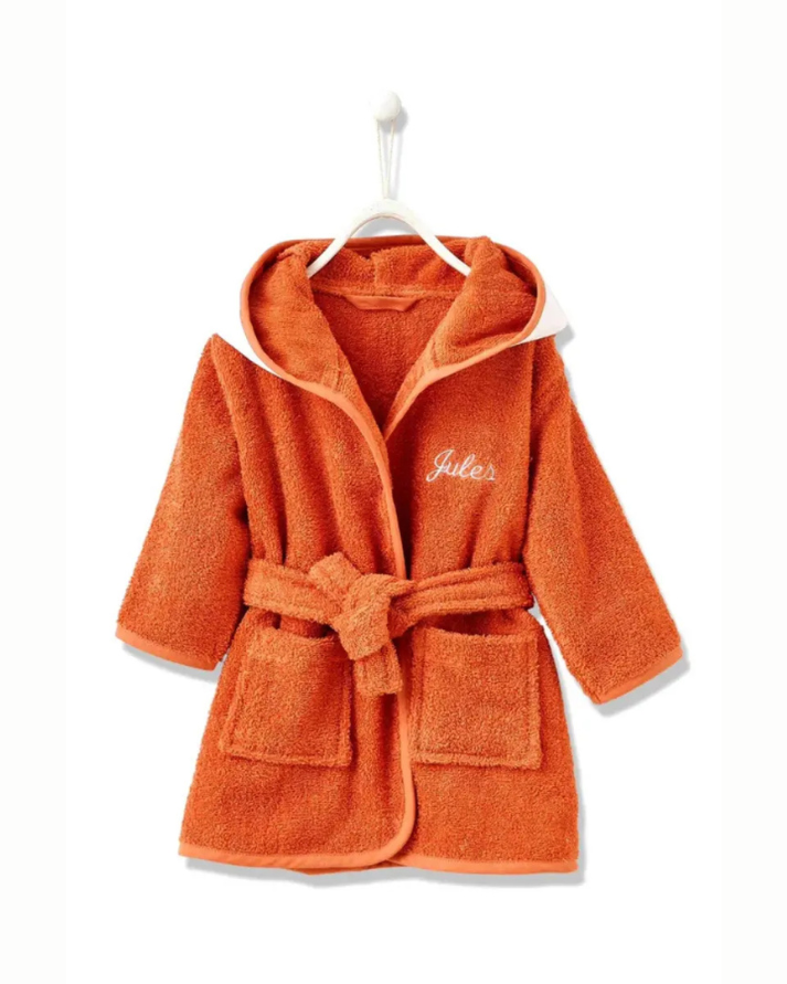 Fox Hooded Kids Bathrobe – Orange (Ages 1 to 2 Years)