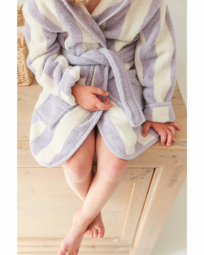 Striped Bathrobe for Children, Transat - Striped Violet