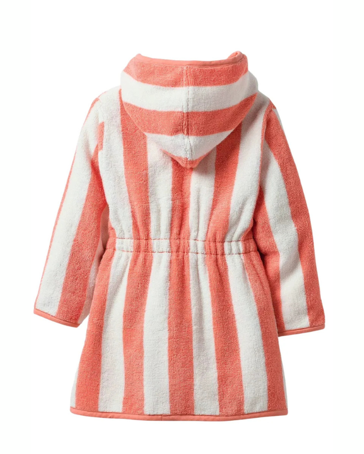Striped Bathrobe for Children, Transat - Striped Orange