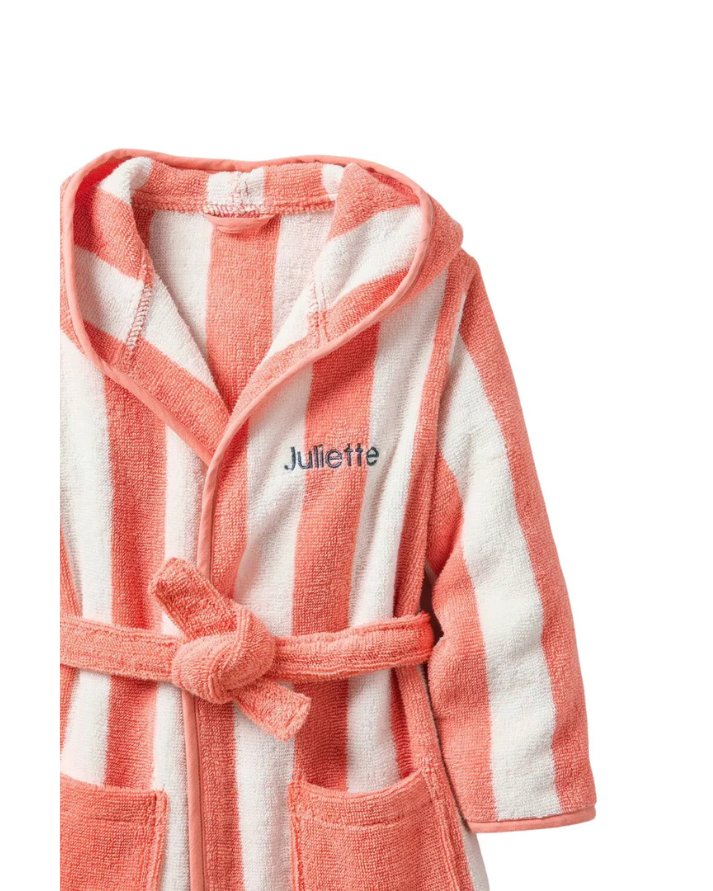 Striped Bathrobe for Children, Transat - Striped Orange