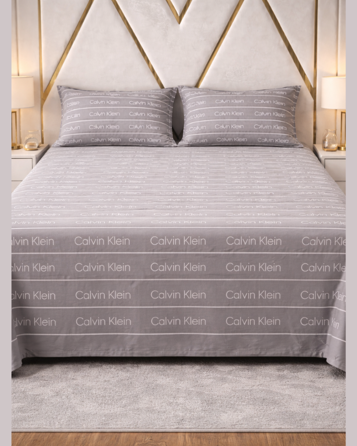 Luxury Cotton light grey Bedsheet Set – Soft Touch, Breathable Fabric with Elegant Modern Finish