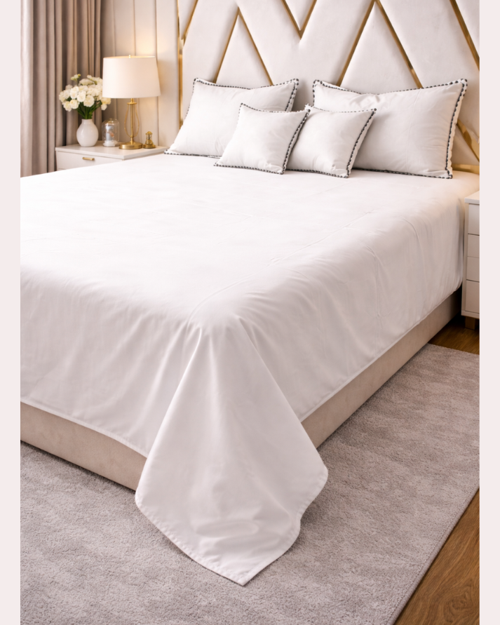 Premium Cotton Bedsheet Set with 2 Cushion Covers – Soft, Breathable & Elegant Finish