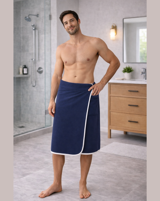 Shower Wrap Navy Blue