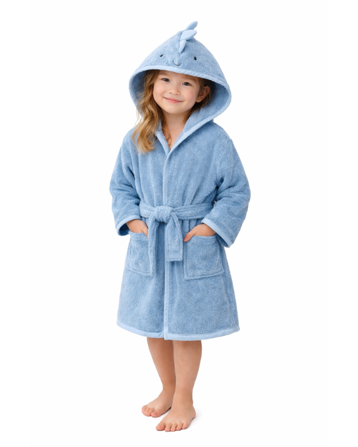 Dino Hooded Baby & Toddler Bathrobe