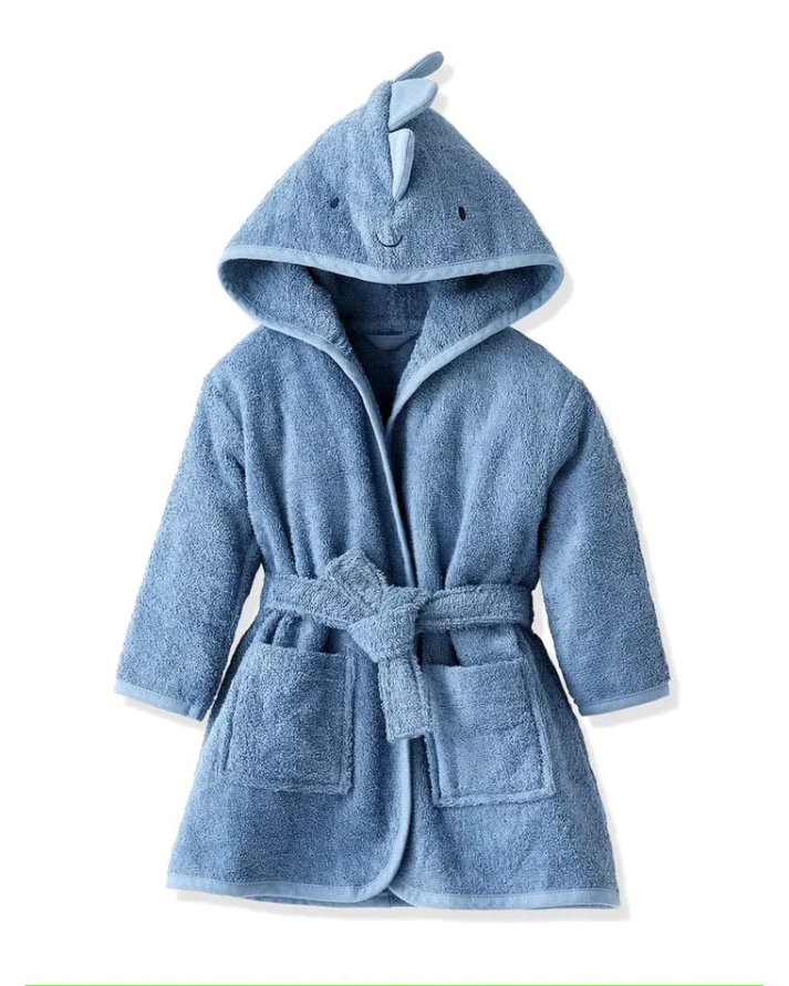 Dino Hooded Baby & Toddler Bathrobe