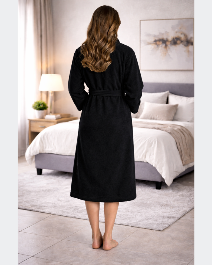 Luxury Black Versace Bathrobe – Unisex Designer Robe