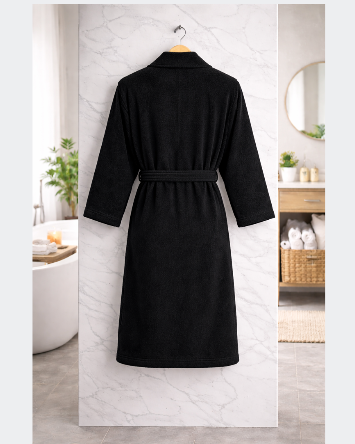 Luxury Black Versace Bathrobe – Unisex Designer Robe
