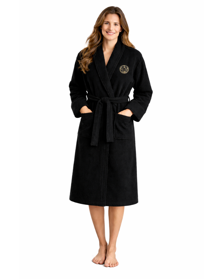 Luxury Black Versace Bathrobe – Unisex Designer Robe