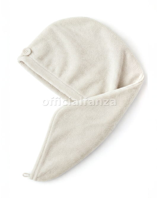 Luxury Microfiber Turban Towel OFF WHITE | Fast Hair Drying & Comfortable Fit