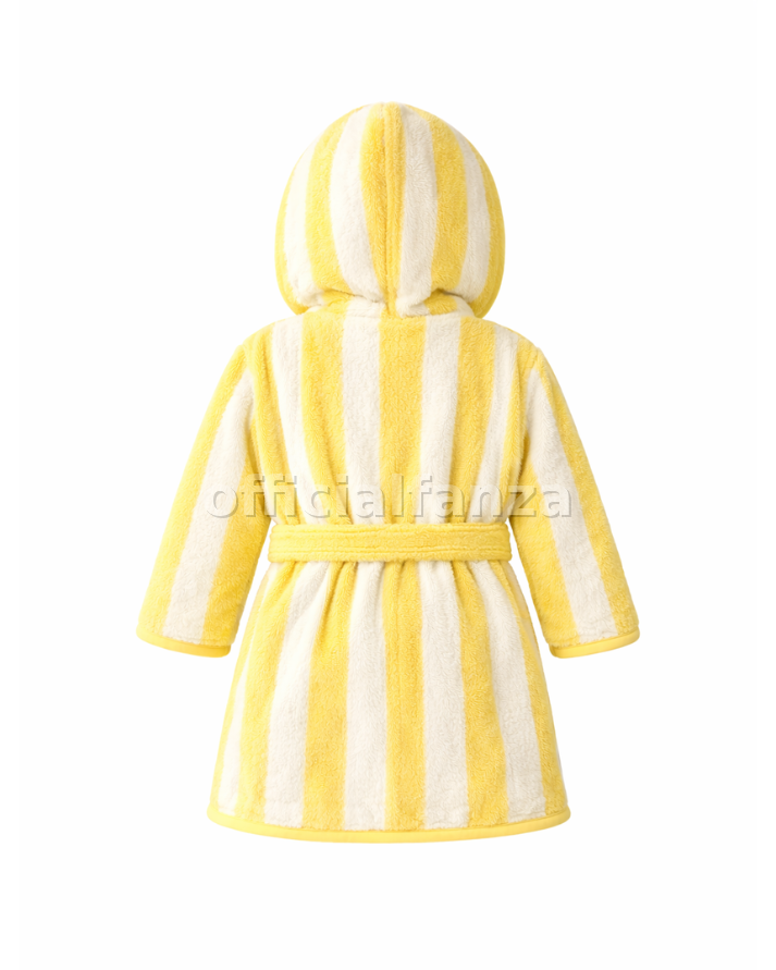Striped Bathrobe for Children, Transat - Striped Yellow