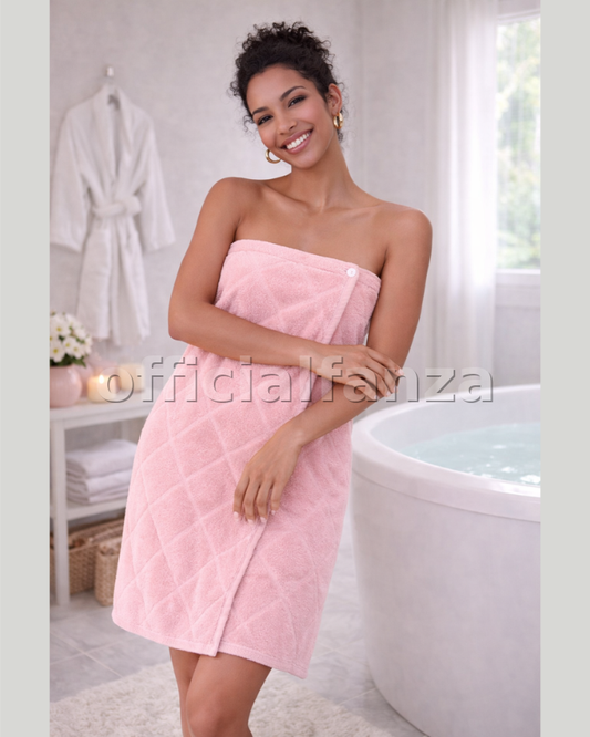 Women Luxury Shower Wrap Light Pink