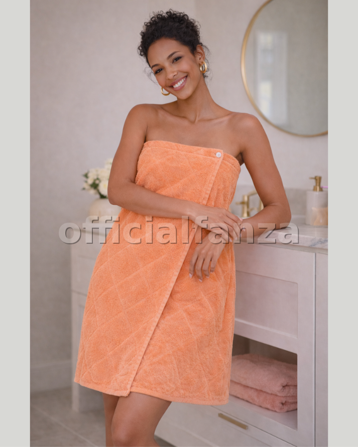 Women Shower Wrap Orange