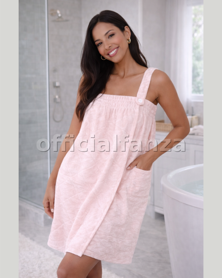 Women Shower Wrap Light Pink