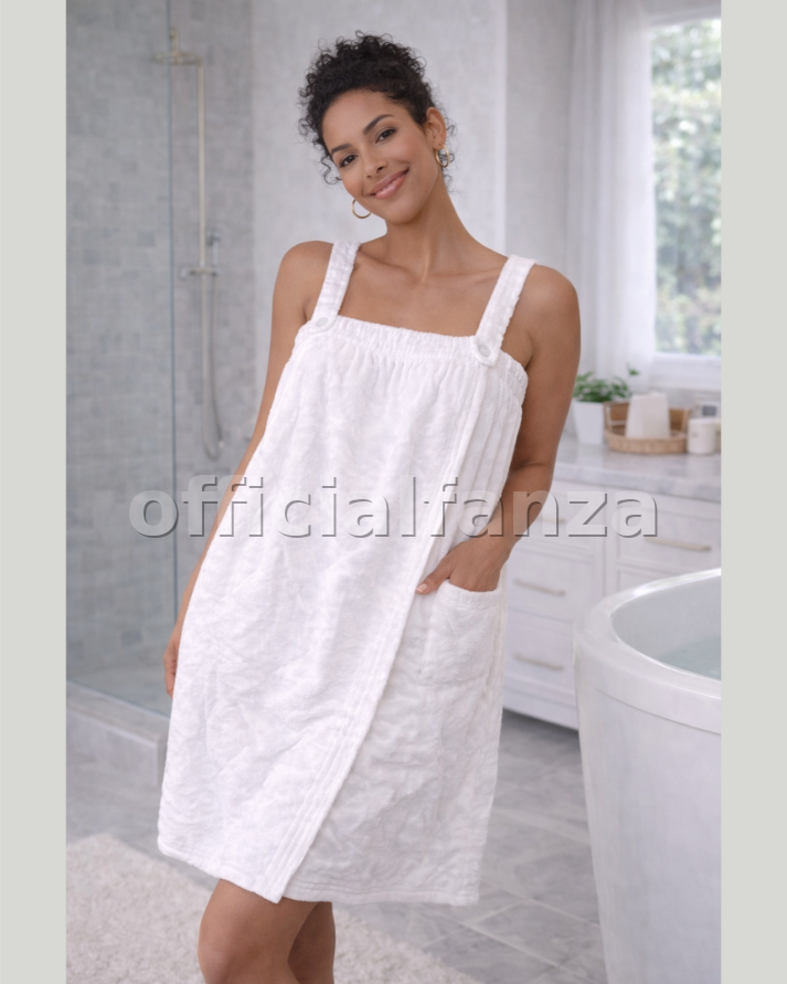 Women’s Shower Wrap, White