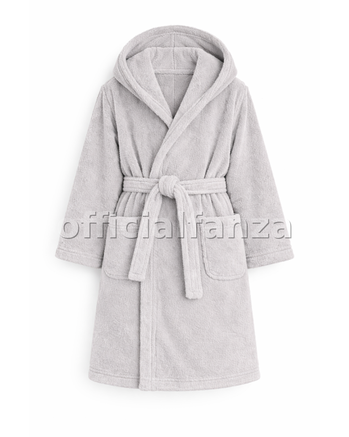 Kids Cotton Velvet Bathrobes(LIGHT GRAY)