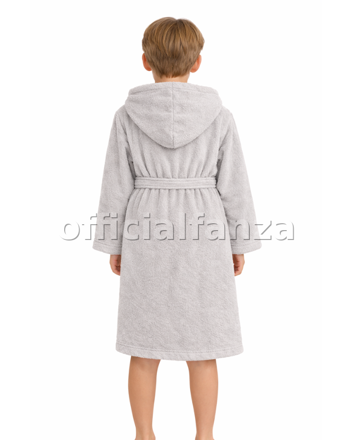 Kids Cotton Velvet Bathrobes(LIGHT GRAY)