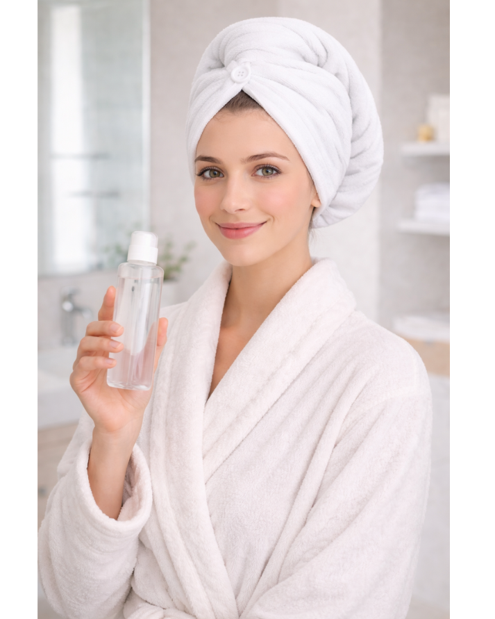 Luxury Microfiber Turban Towel WHITE | Fast Hair Drying & Comfortable Fit
