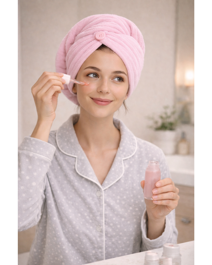 Luxury Microfiber Turban Towel PINK | Fast Hair Drying & Comfortable Fit