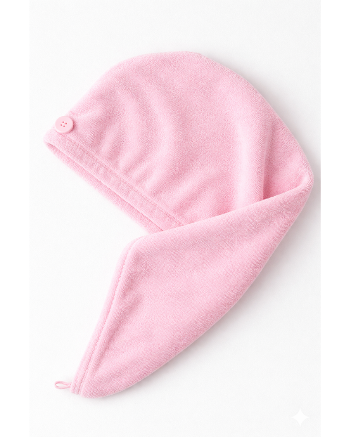 Luxury Microfiber Turban Towel PINK | Fast Hair Drying & Comfortable Fit