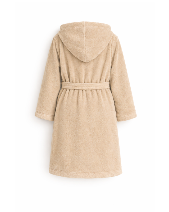 Kids Cotton Velvet Bathrobes(Beige)