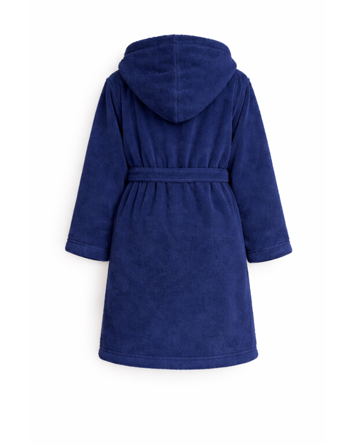 Kids Cotton Velvet Bathrobes(NAVY)