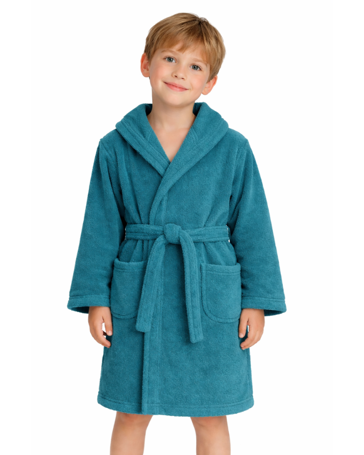 Kids Cotton Velvet Bathrobes(ZINC)