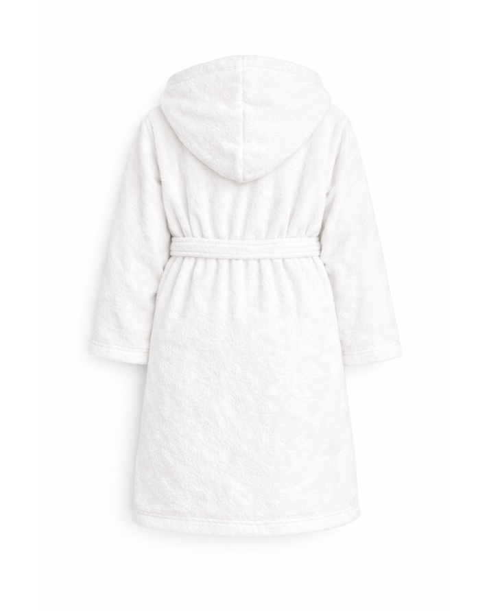 Kids Cotton Velvet Bathrobes(WHITE)