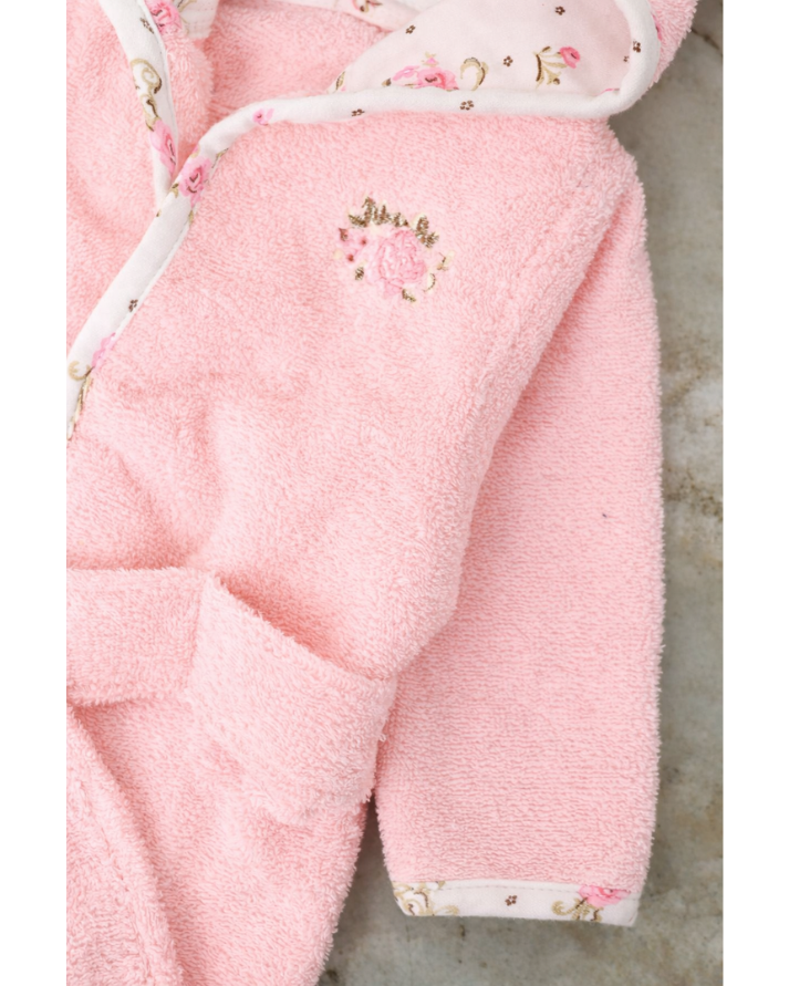 Kids Toddler Bathrobe - FlowersSolid